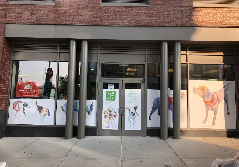 outdoor facade wraps for animal healthcare